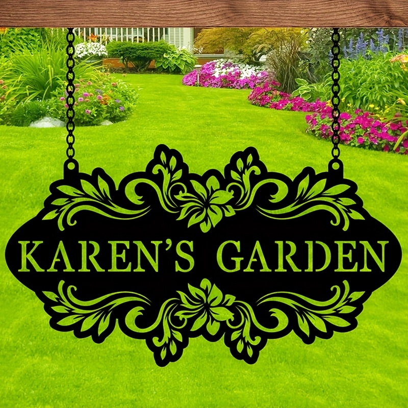 Outdoor Furniture Metal - Papan Seni Logam Kustom dengan Nama/Teks/Tanggal,