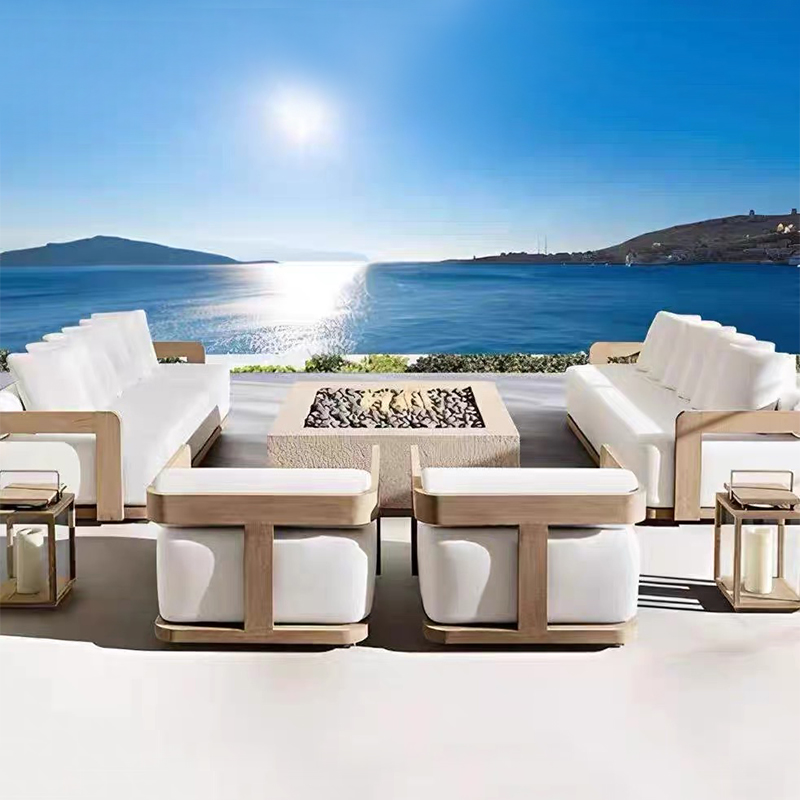 Set Sofa Taman Furnitur Kayu J - Outdoor Furniture Luxury ulasan dan harga