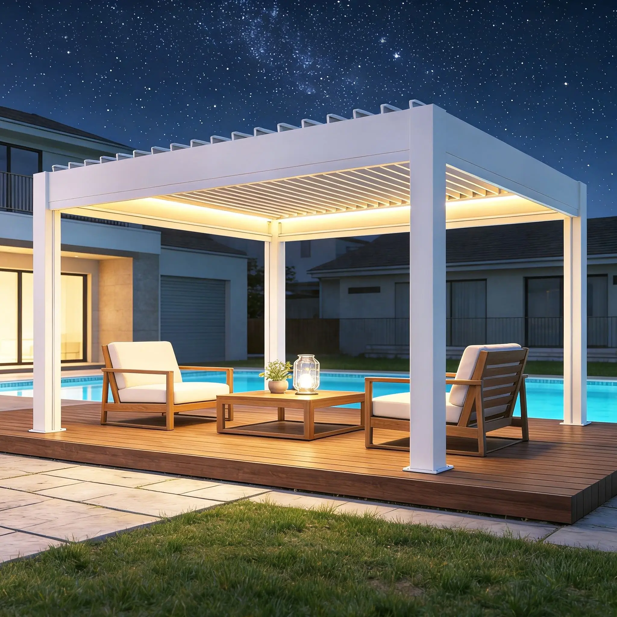 Pergola Gaya Modern yang Dibua - Outdoor Furniture Metal ulasan dan harga