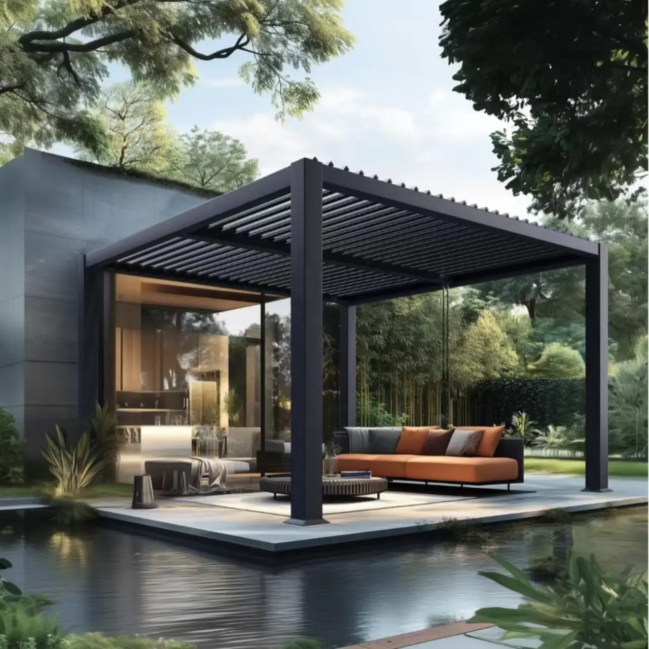 Pergola Gaya Modern yang Dibua - Outdoor Furniture Metal ulasan dan harga