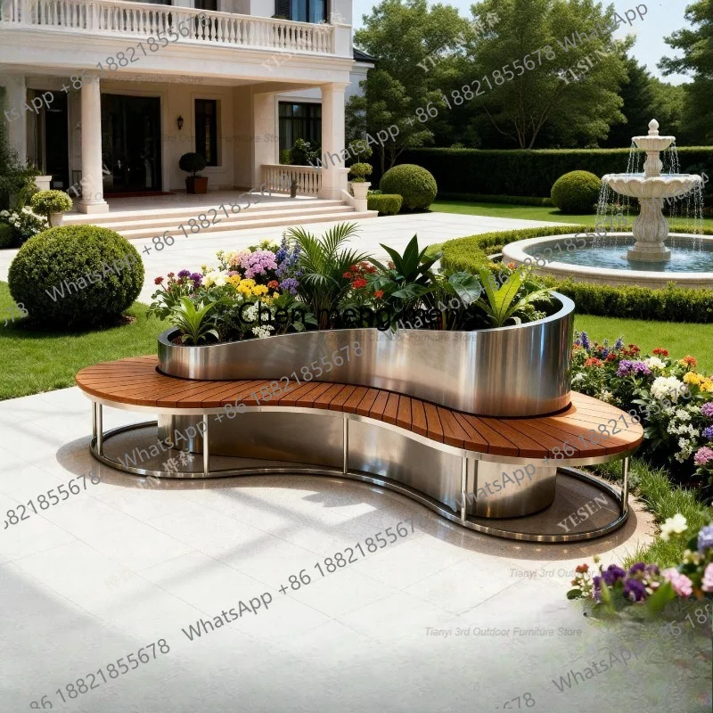 Kotak Bunga Stainless Steel D8 - Outdoor Furniture Metal Chairs ulasan dan harga